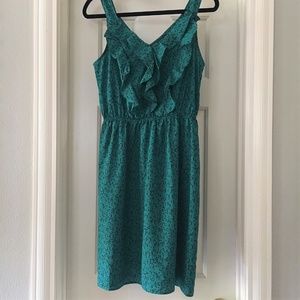 Mossimo Emerald Green Print Dress